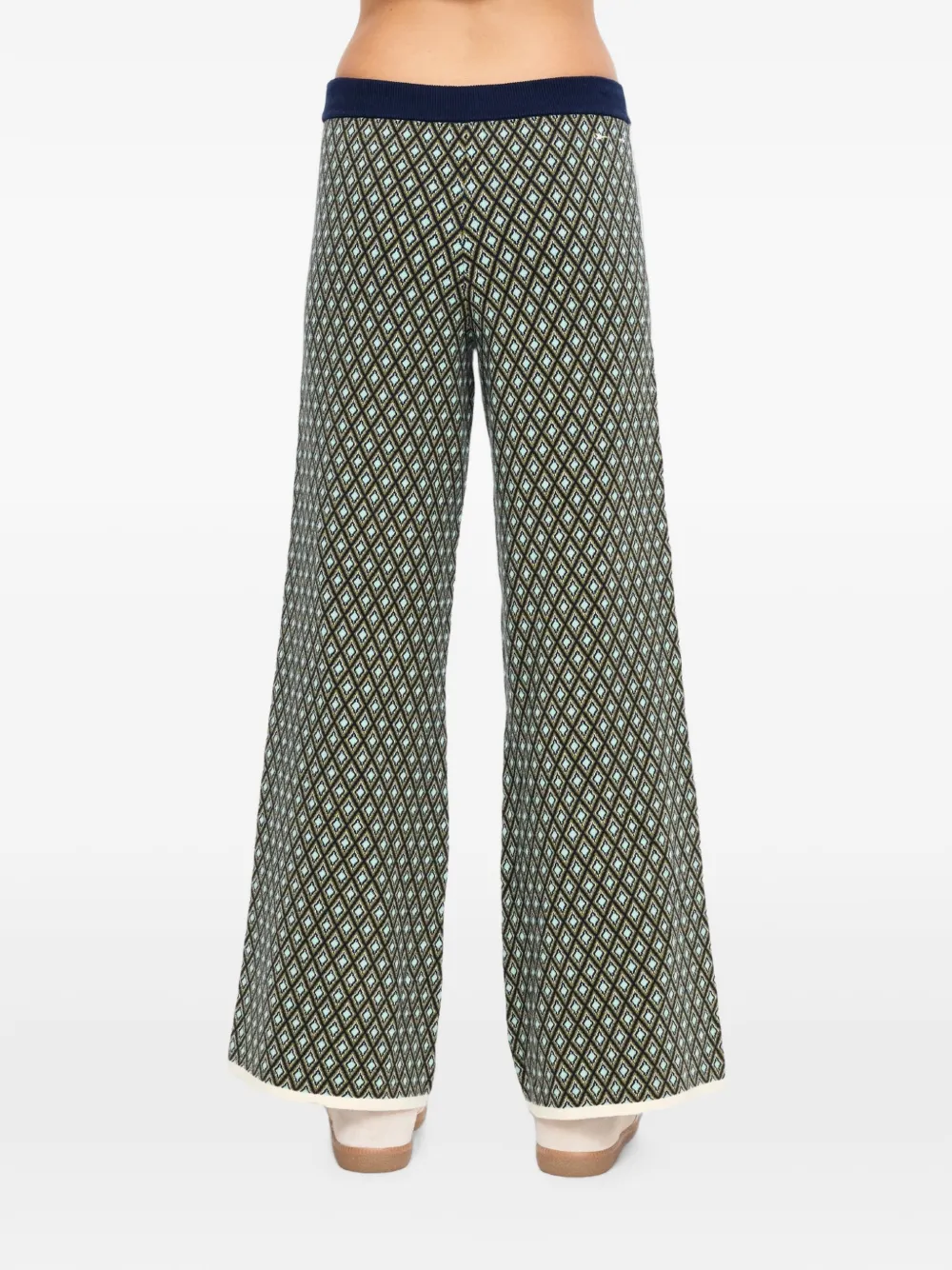 The Upside Viva broek met geometrisch patroon Groen