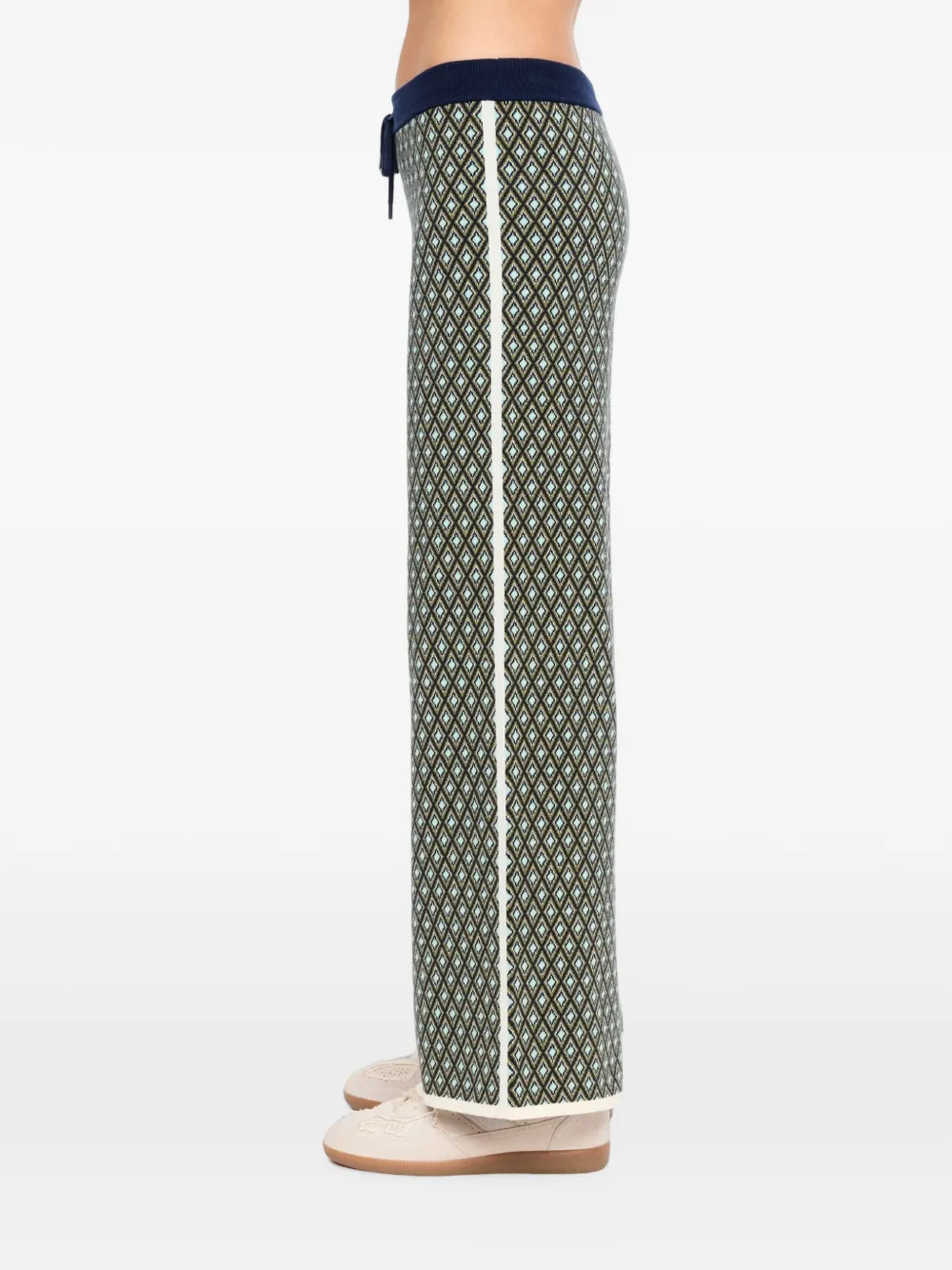 The Upside Viva broek met geometrisch patroon Groen