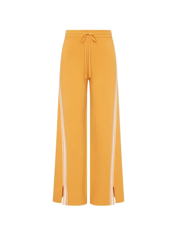 The Upside Bonito Moby Side-stripe Knit Trousers in Yellow