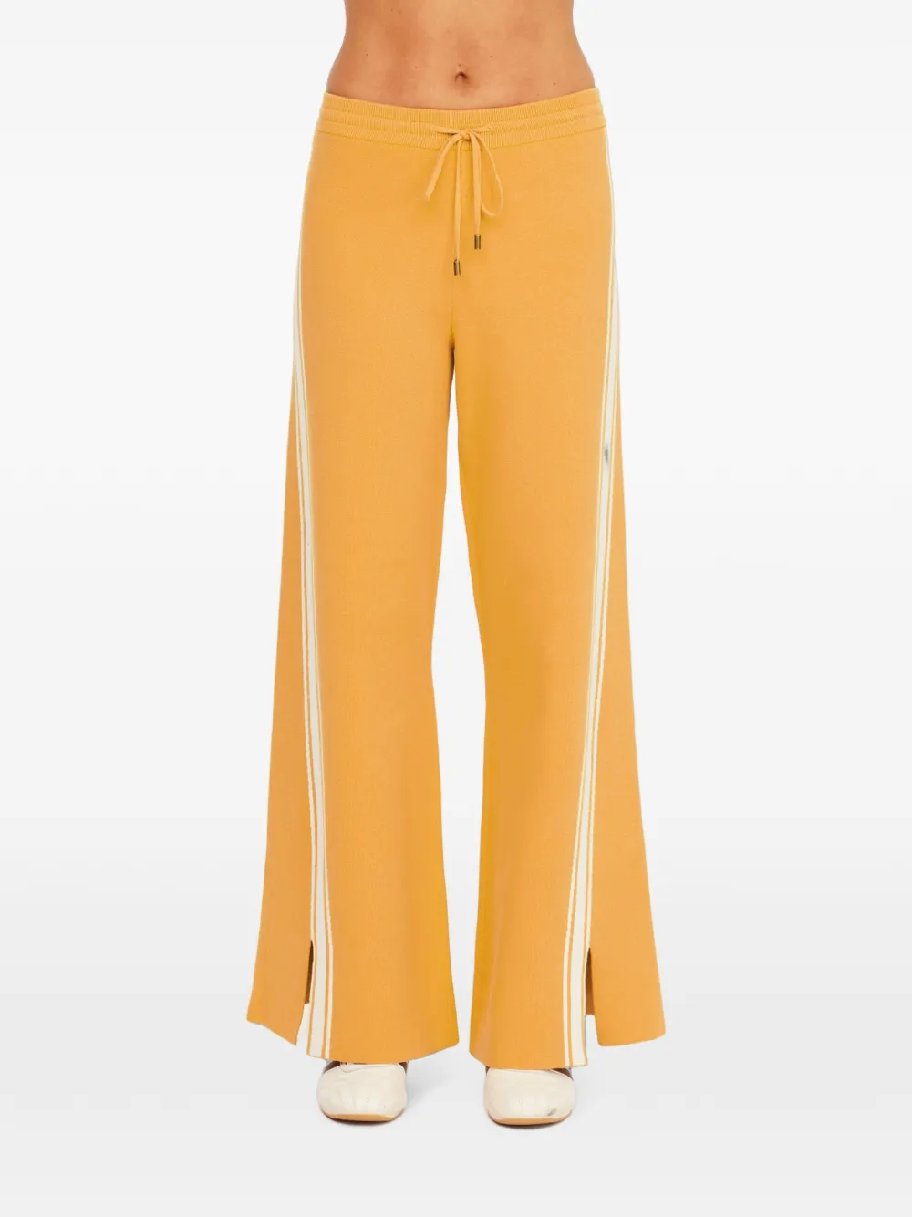 The Upside Bonito Moby gebreide broek met zijstreep Geel