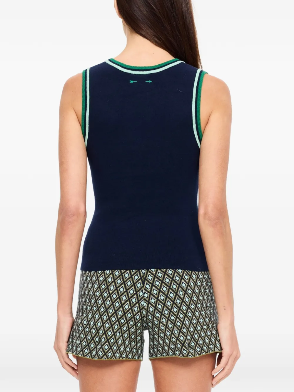 The Upside Joey tanktop met streepafwerking Blauw