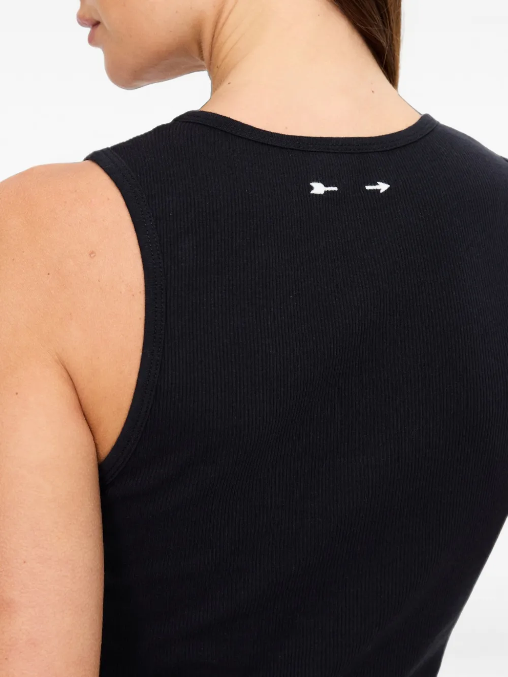 The Upside Charli ribgebreide tanktop Zwart
