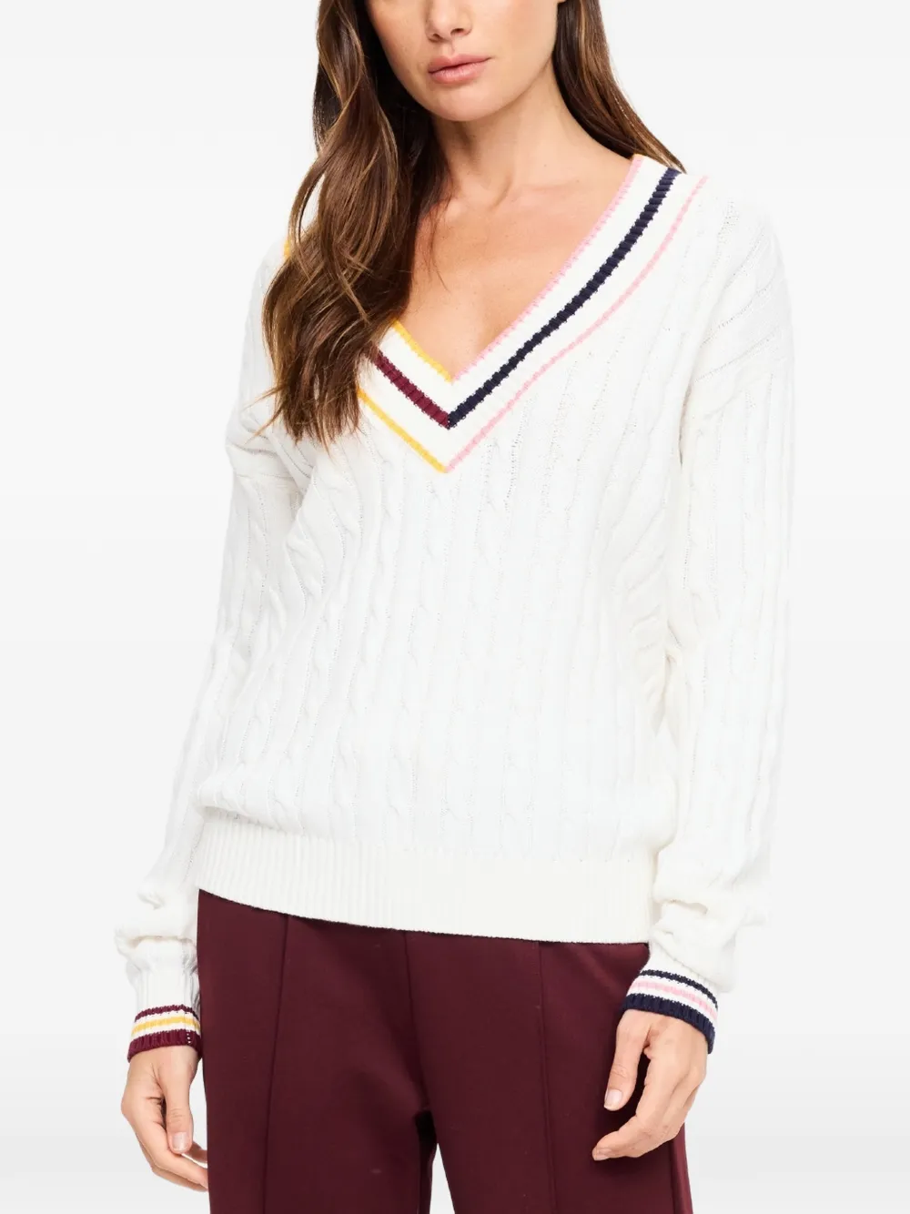 The Upside Josette cable-knit sweater - Weiß