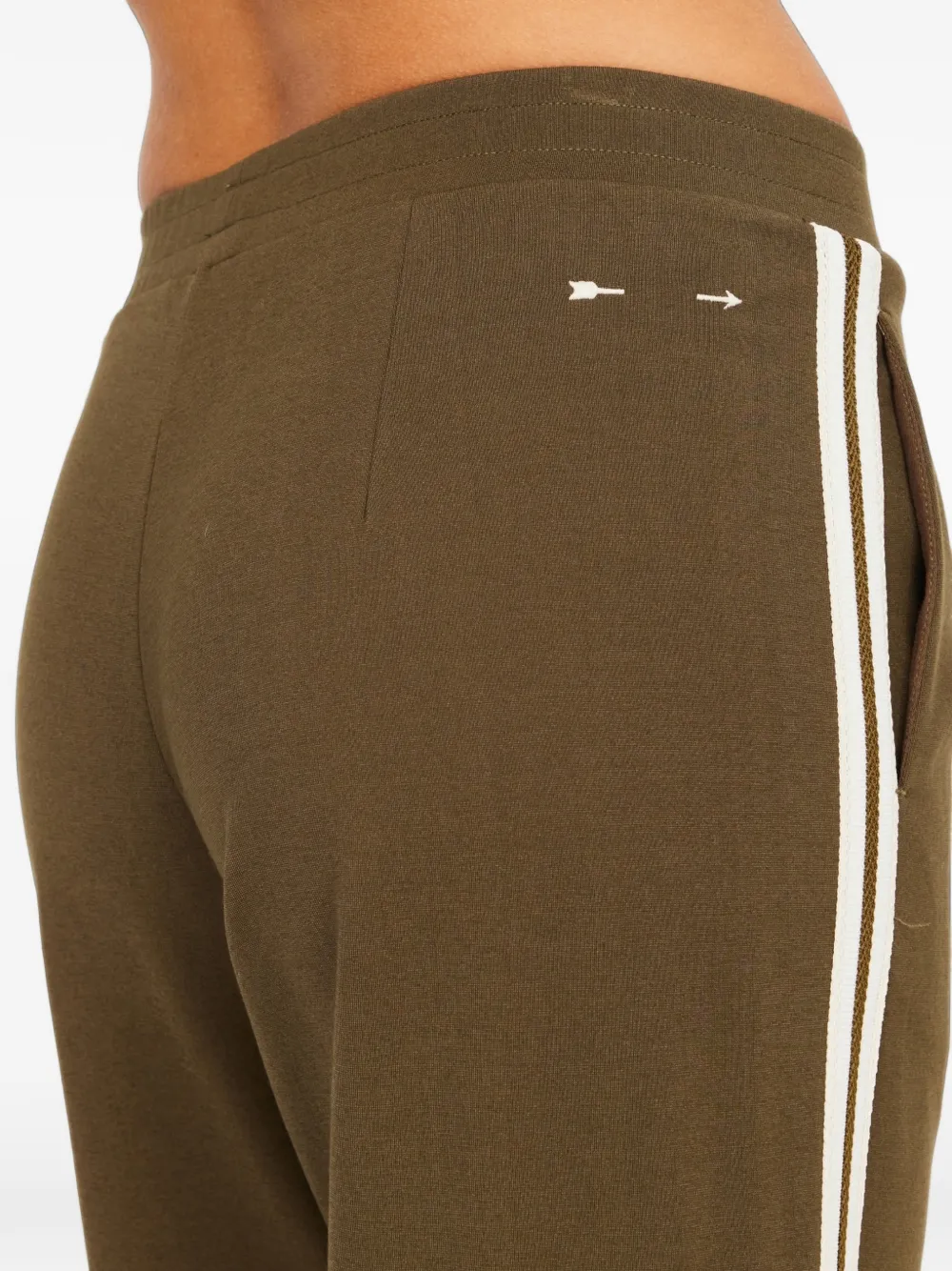 The Upside Petra flared broek met zijstreep Groen