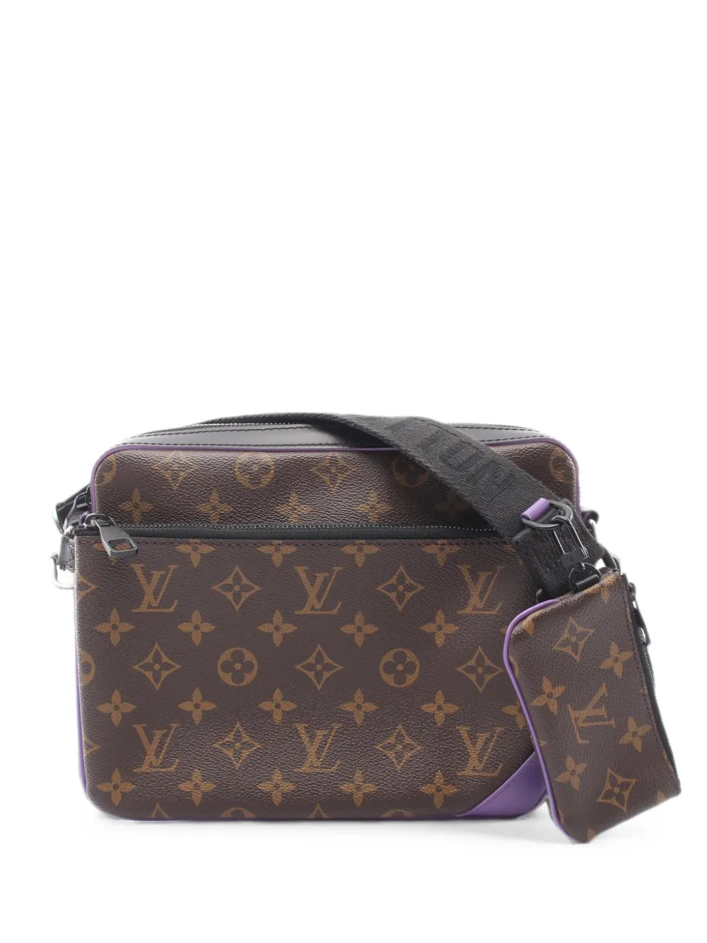 Louis Vuitton Pre-Owned 2021s Trio Monogram Macassar messenger bag - Marrone