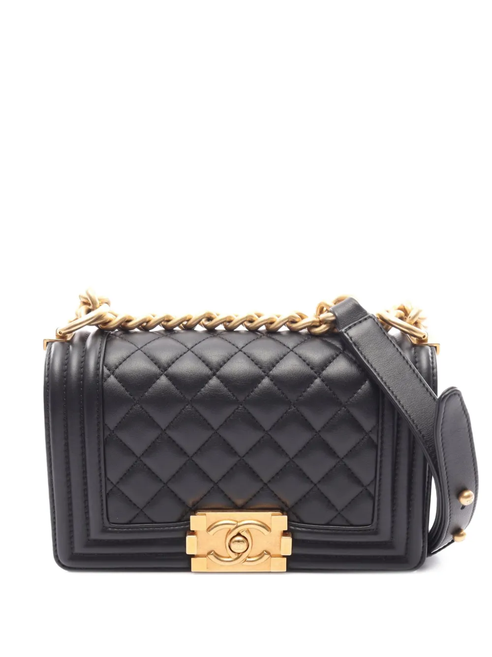 CHANEL Pre-Owned 2020s Boy chain shoulder bag - Black