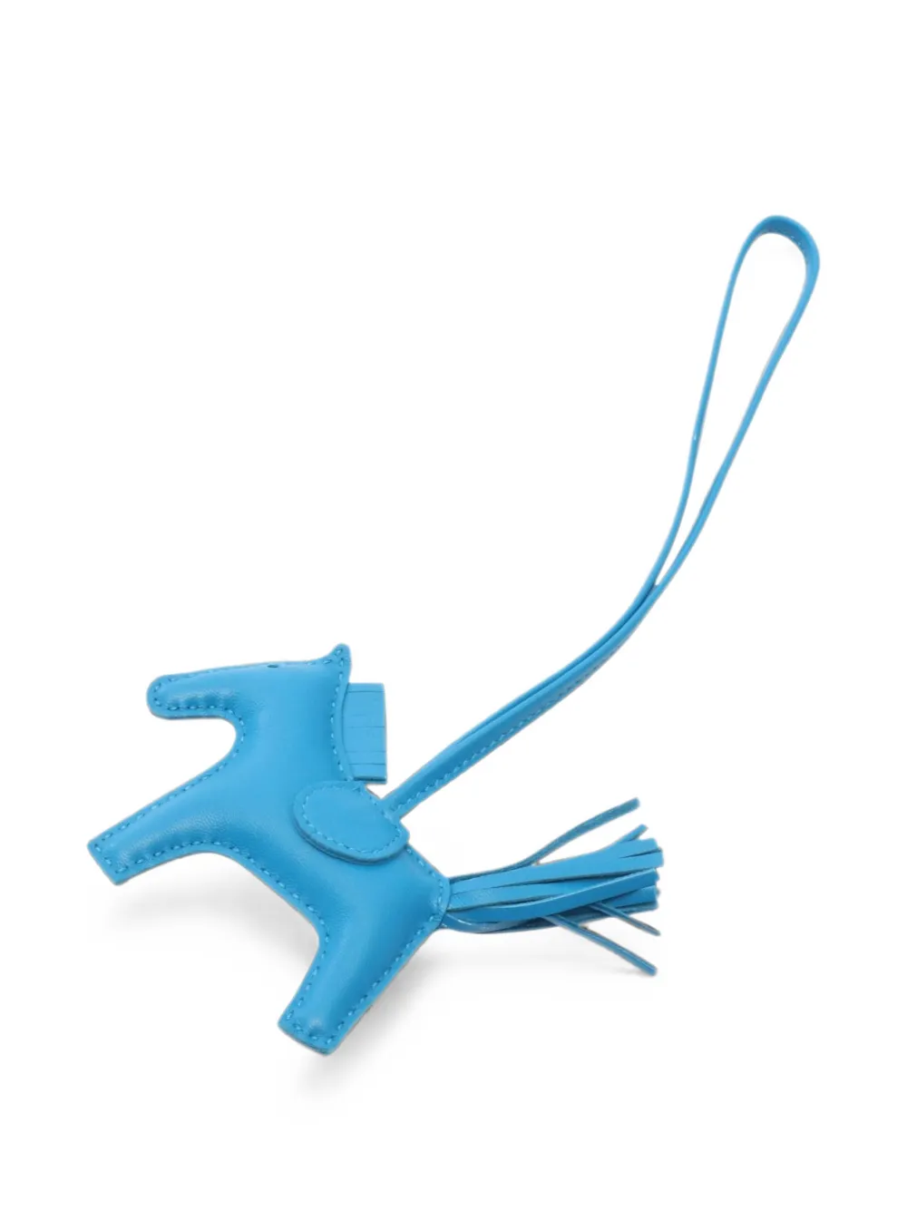 Pre-owned Hermes 2022 Pm Rodeo Bag Charm In Blue