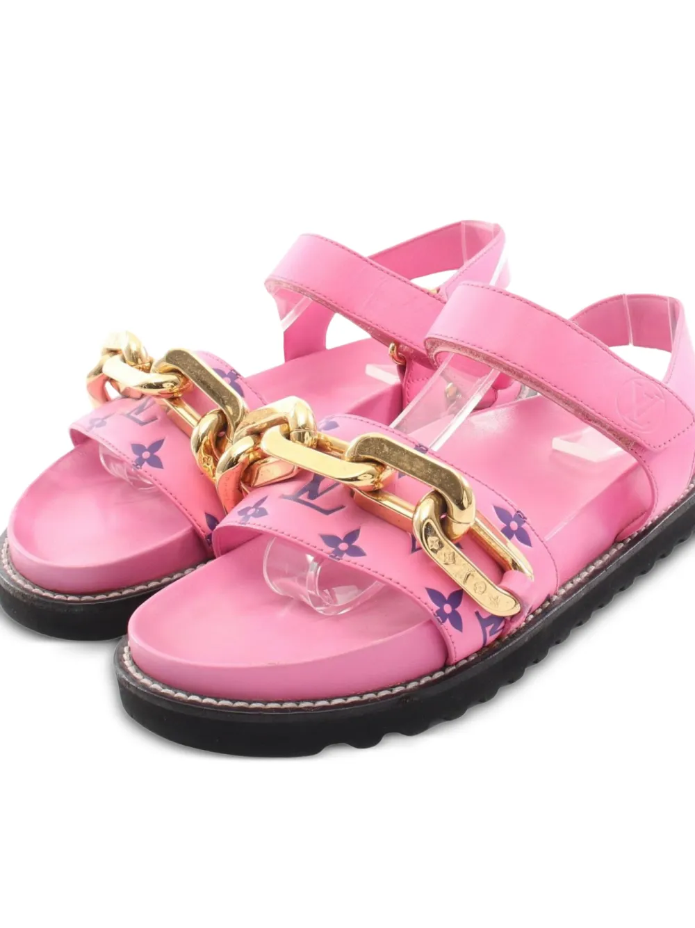 Louis Vuitton Pre-Owned 2021 Paseo chain-link sandals - Pink