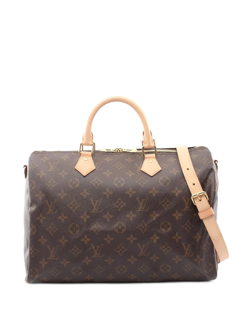 Louis Vuitton Pre-Owned 2020 35 Speedy Bandoulière two-way handbag - Braun