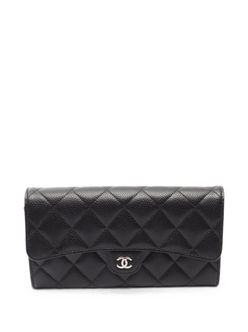 CHANEL Pre-Owned 2021 matelassé wallet - Black