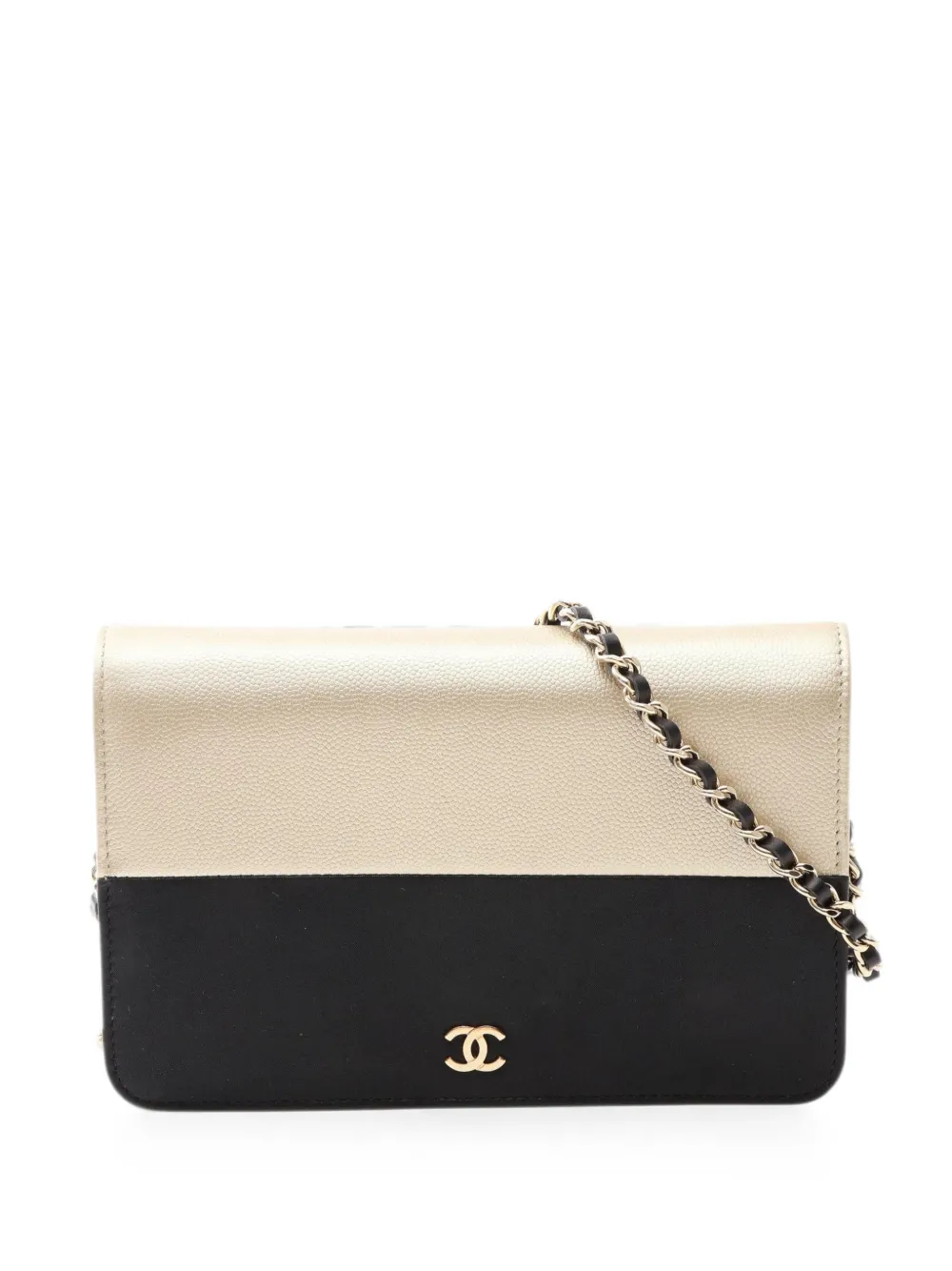 CHANEL Pre-Owned 2016-2017 two-tone leather shoulder bag - Nero