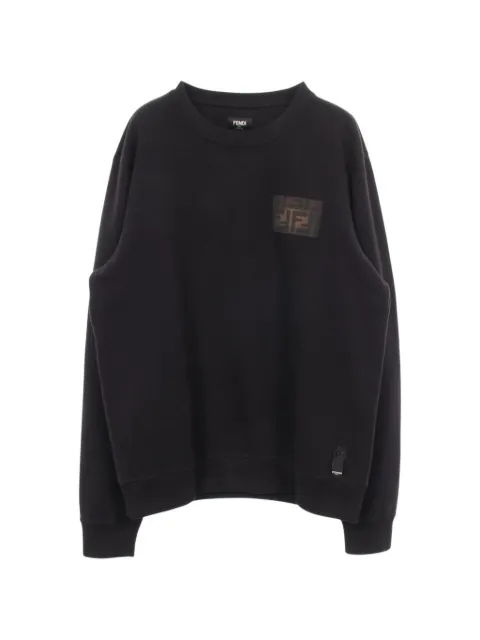 Fendi Pre-Owned Zucca logo-patch sweatshirt