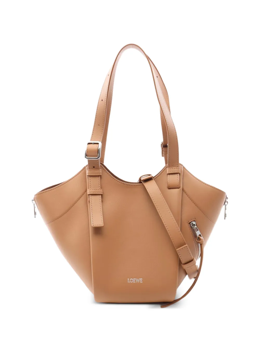 Loewe Pre-Owned leather tote bag - Braun