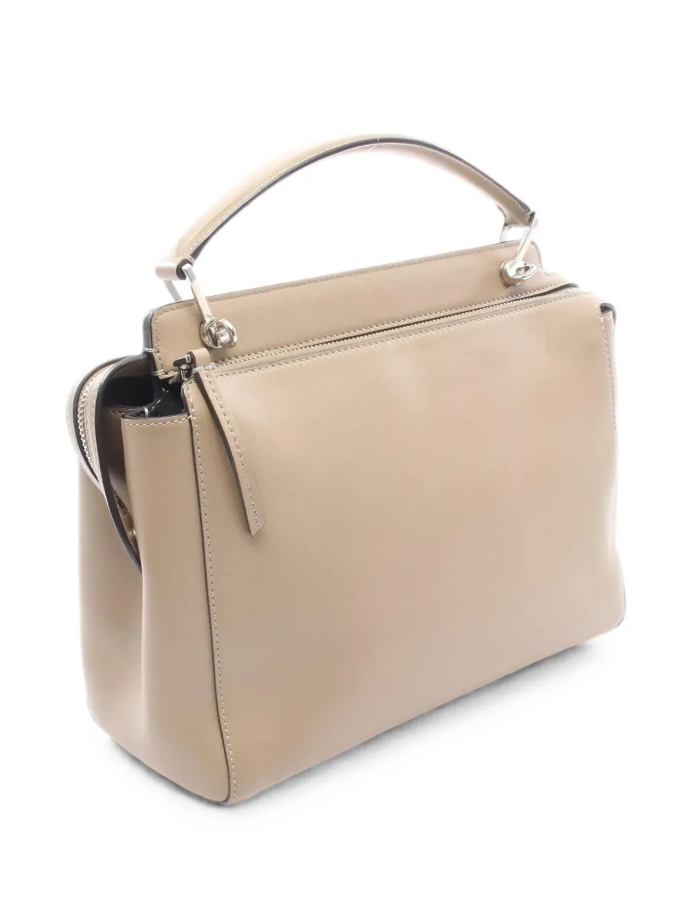 Fendi Pre-owned Dotcom Leather Tote Bag in Neutrals, view 2