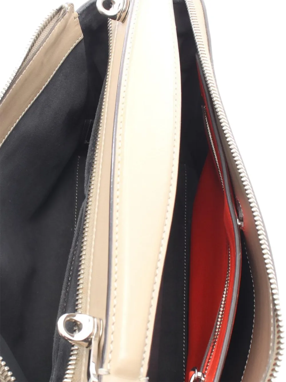 Fendi Pre-owned Dotcom Leather Tote Bag in Neutrals, view 3