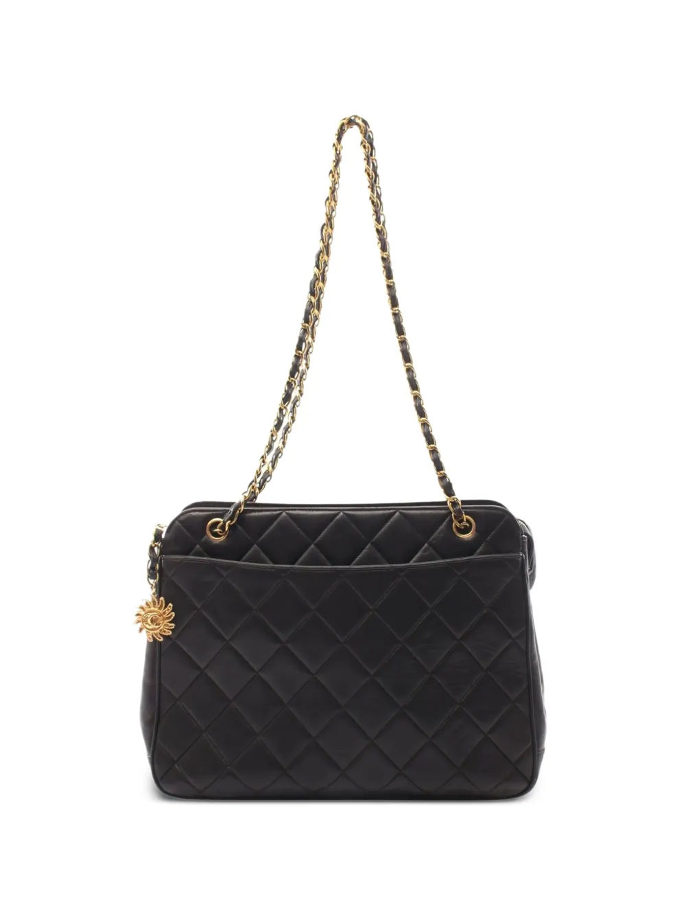 CHANEL Pre-Owned Matelassé chain shoulder bag - Black