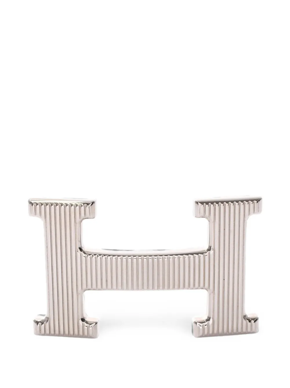 Hermès Pre-Owned Constance ribbed belt buckle - Argento