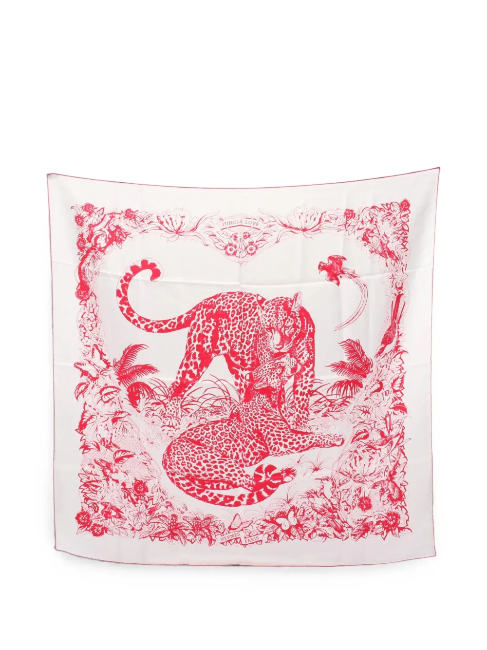 Hermès Pre-Owned Jungle Love Tattoo scarf - Bianco