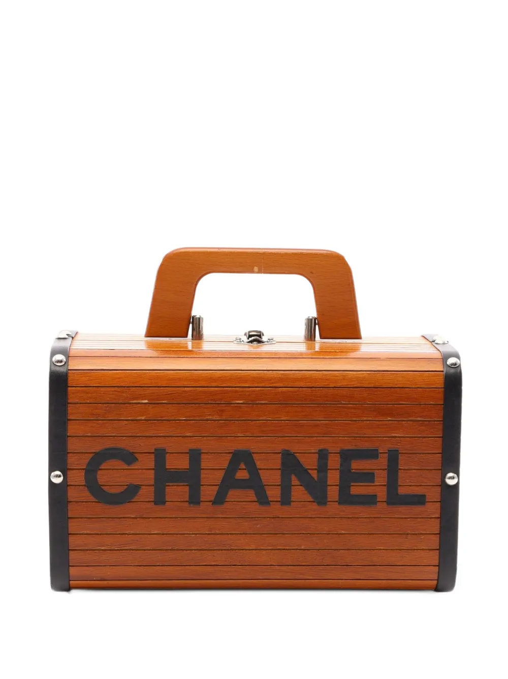 CHANEL Pre-Owned 1994-1996 Vanity wood handbag - Brown
