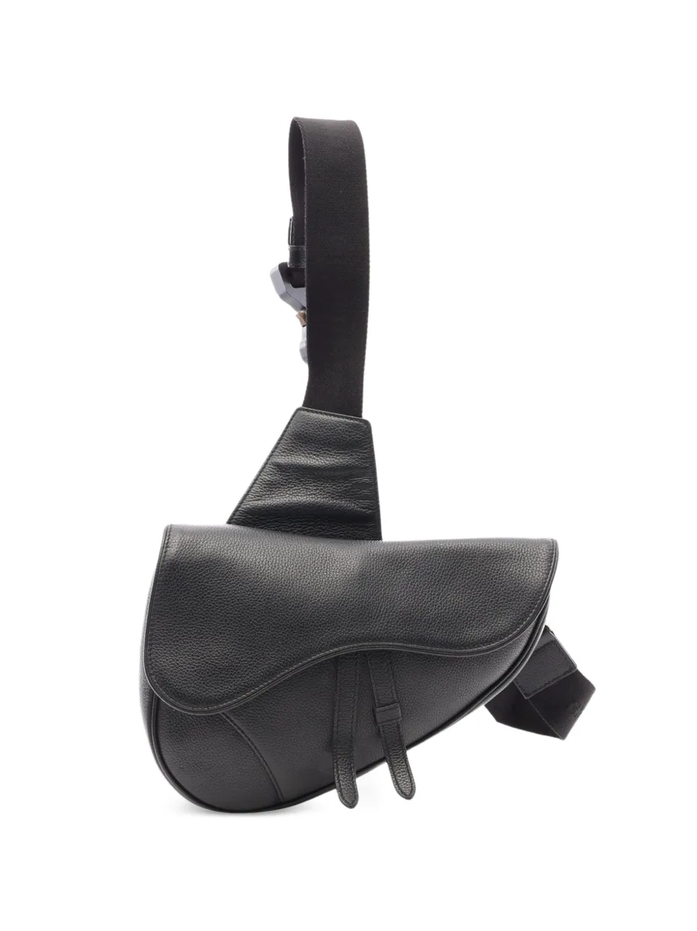 Christian Dior Pre-Owned Saddle leather body bag - Black