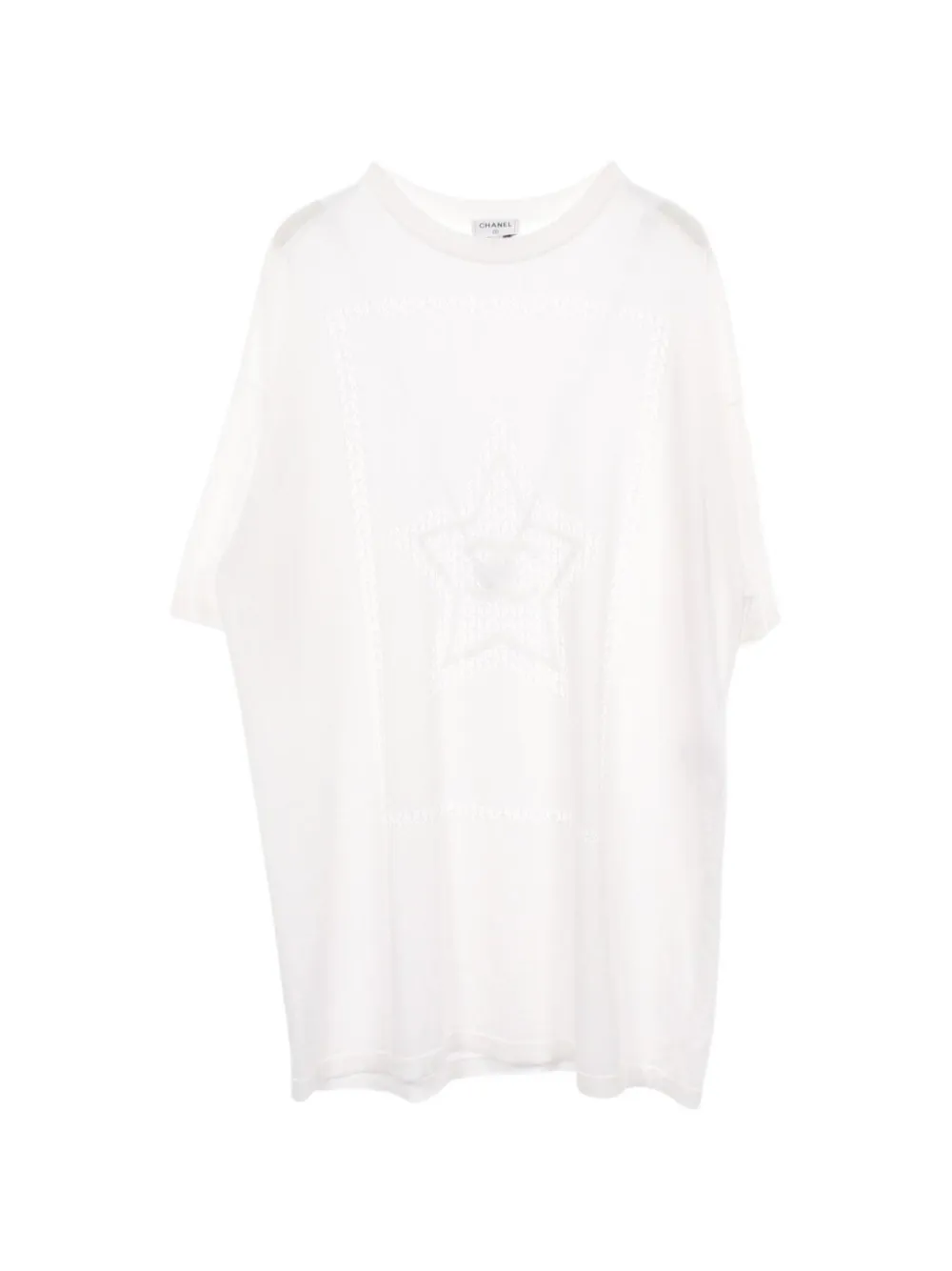 CHANEL Pre-Owned 1986-1988 Coco Mark star T-shirt - White