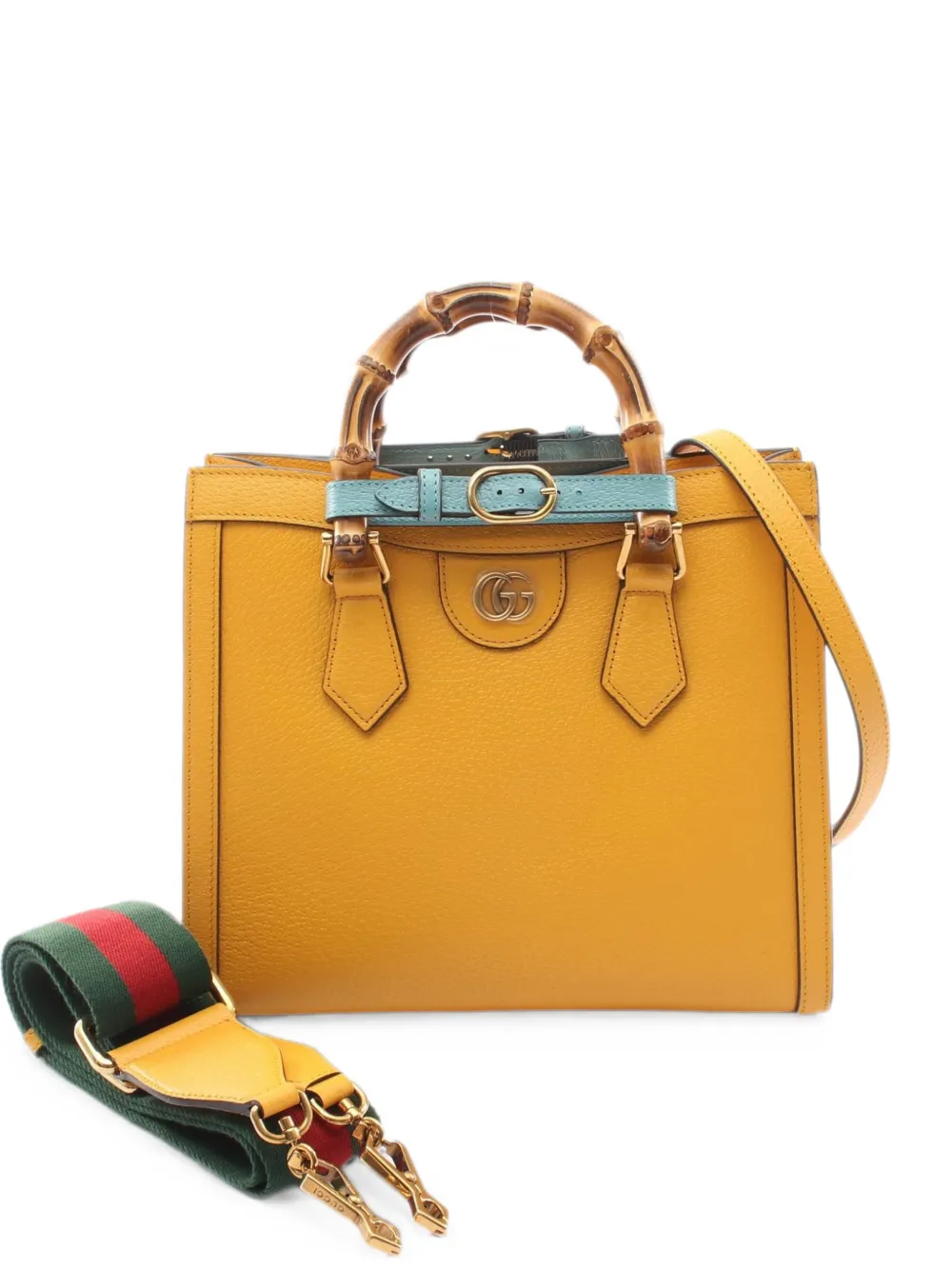 Gucci Pre-Owned Diana bamboo top-handle handbag - Gelb