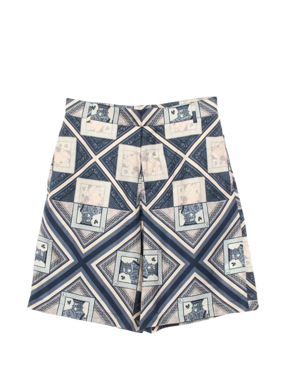 Christian Dior Pre-Owned x Kenny Scharf silk shorts - Blu