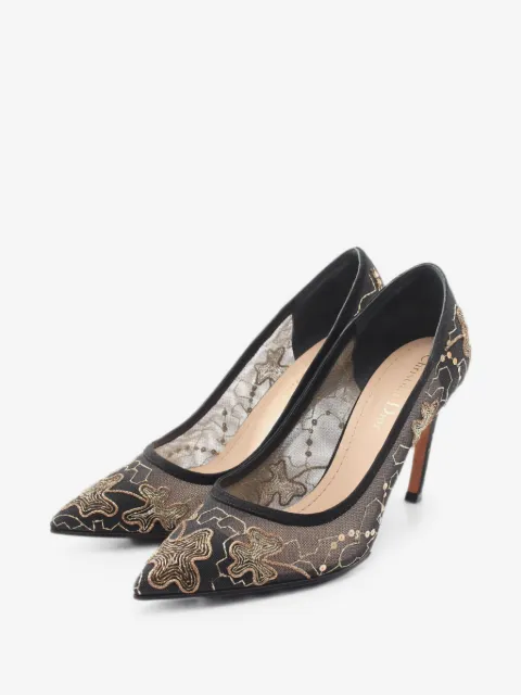 Christian Dior Pre-Owned embroidered mesh pumps