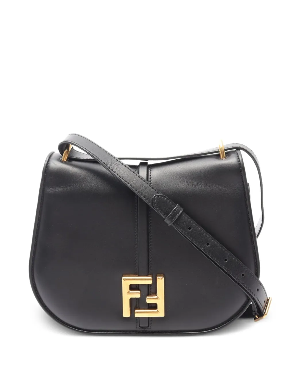 Fendi Pre-Owned Camon calf leather shoulder bag - Black