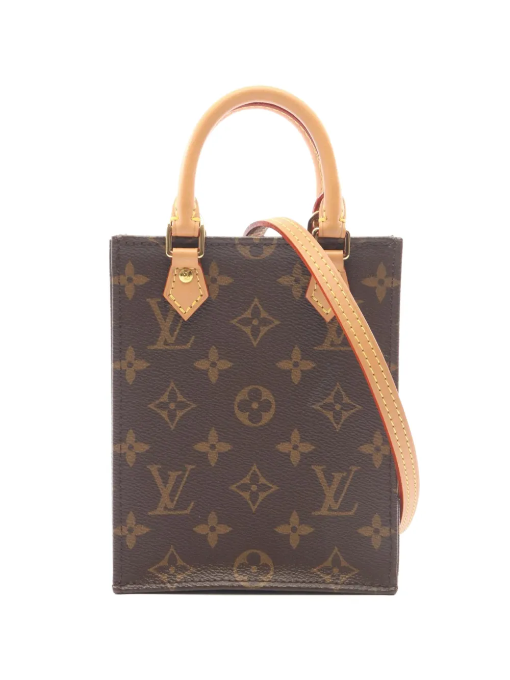 Louis Vuitton Pre-Owned 2020 petit Sac Plat Monogram tote bag - Marrone