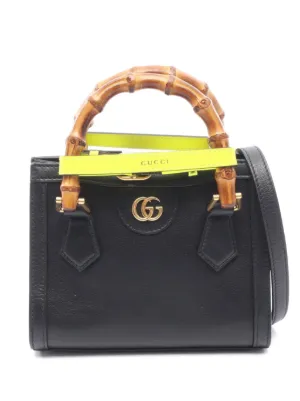Gucci Pre-Owned バンブーDiana ハンドバッグ | ブラック | FARFETCH JP