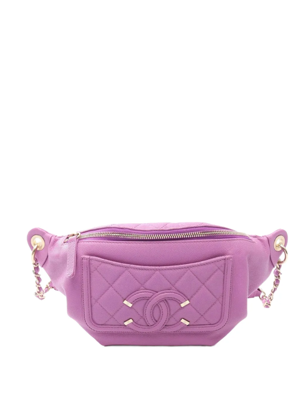 CHANEL Pre-Owned 2019 CC Filigree belt bag - Purple