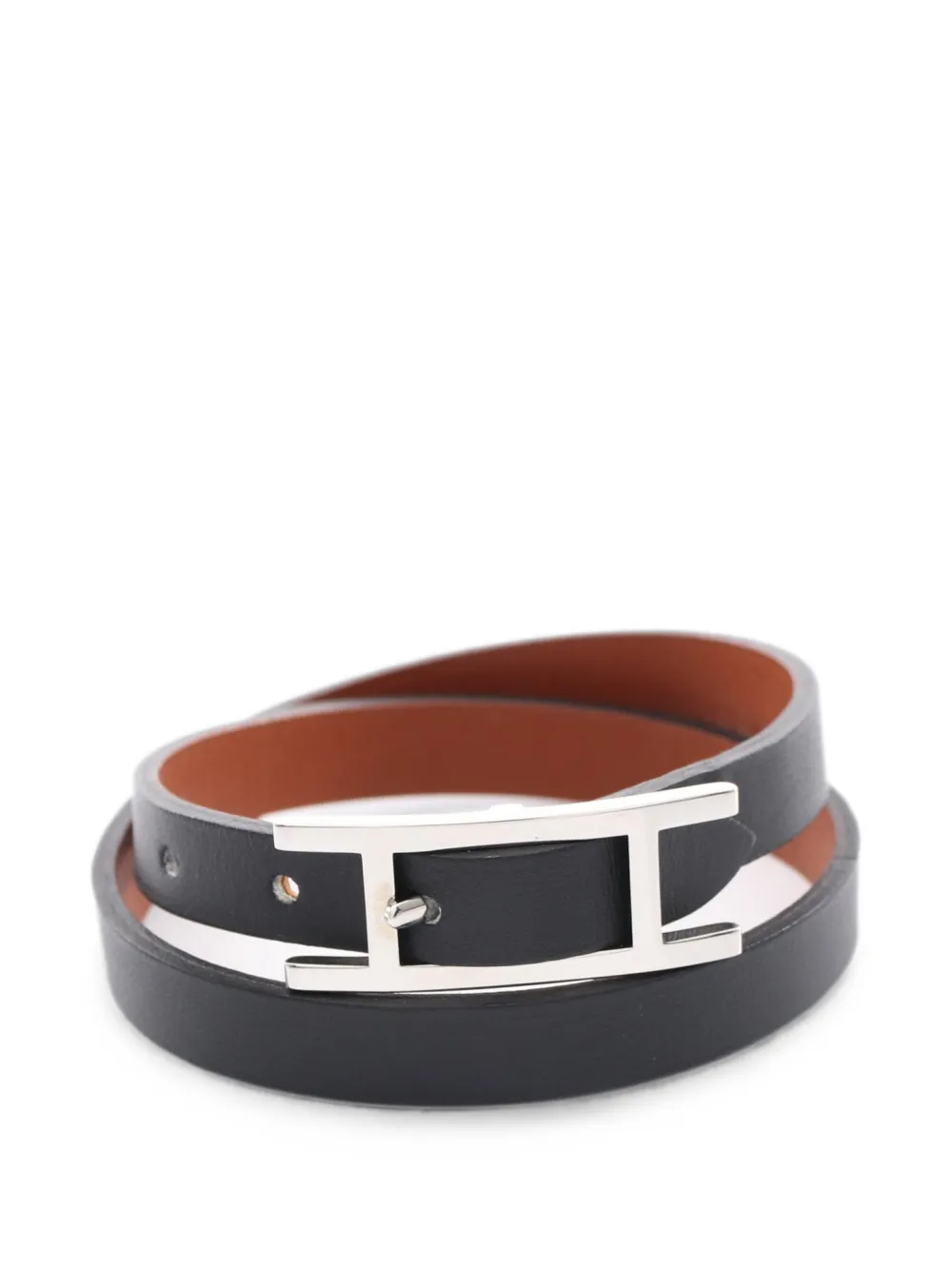 Hermès Pre-Owned buckle-fastening bracelet - Black