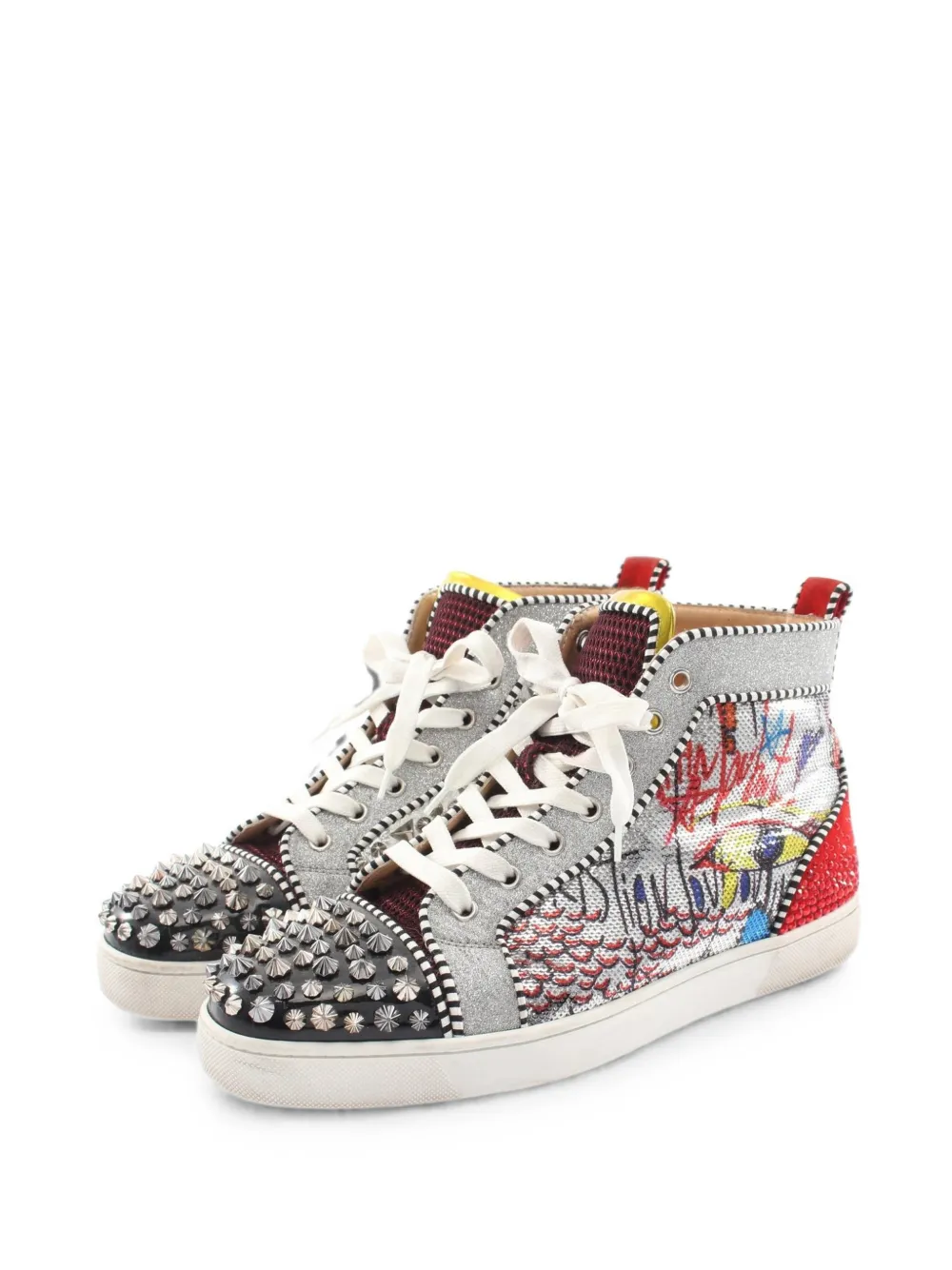 Christian Louboutin Pre-Owned No Limit F18 Flat sequin sneakers - Grau