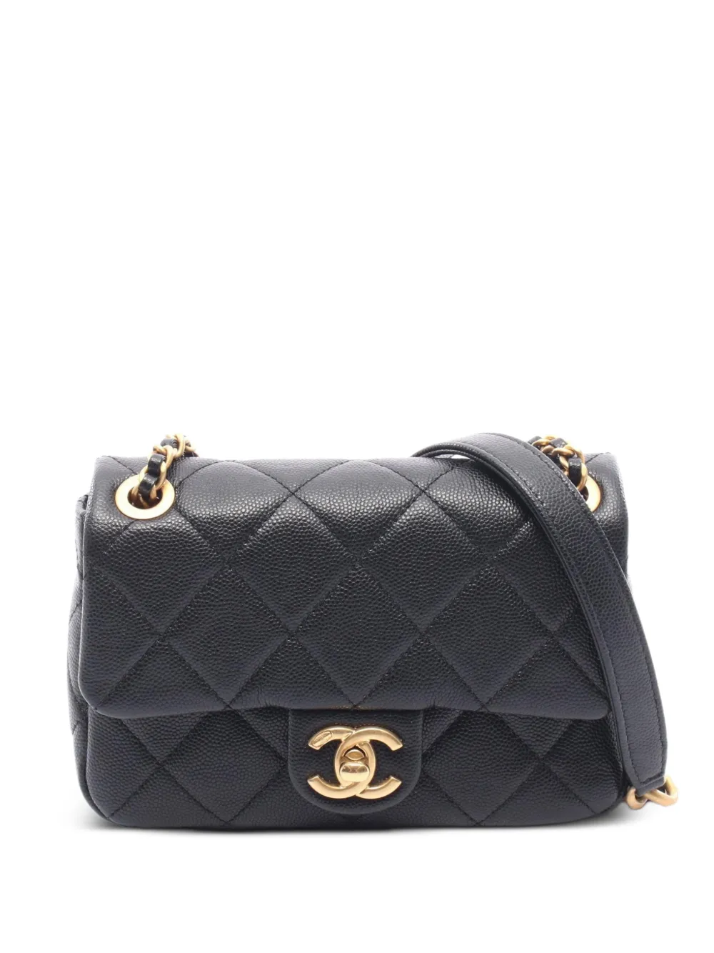 CHANEL Pre-Owned 2021s mini Matelassé flap shoulder bag - Nero