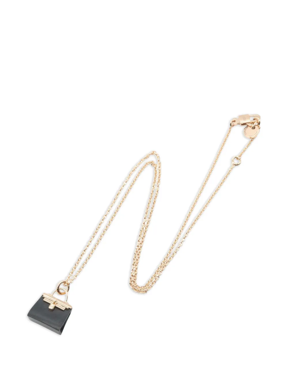 Hermès Pre-Owned Amulet Kelly jade necklace - Rosa