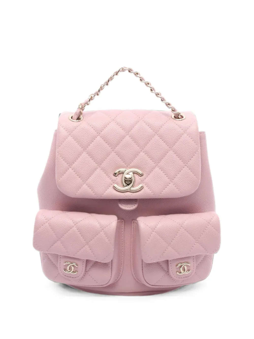 CHANEL Pre-Owned 2021s Caviar-leather quilted backpack - Rosa