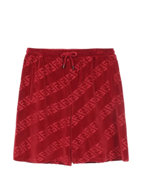 Fendi Pre-Owned Zucca logo-pattern cotton shorts