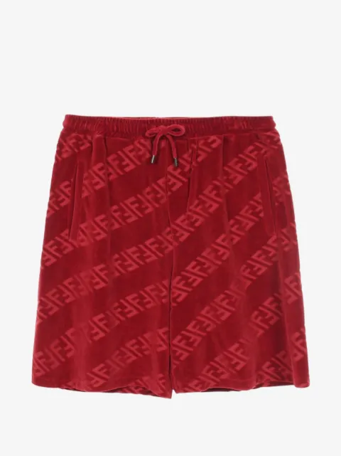 Fendi Pre-Owned Zucca logo-pattern cotton shorts