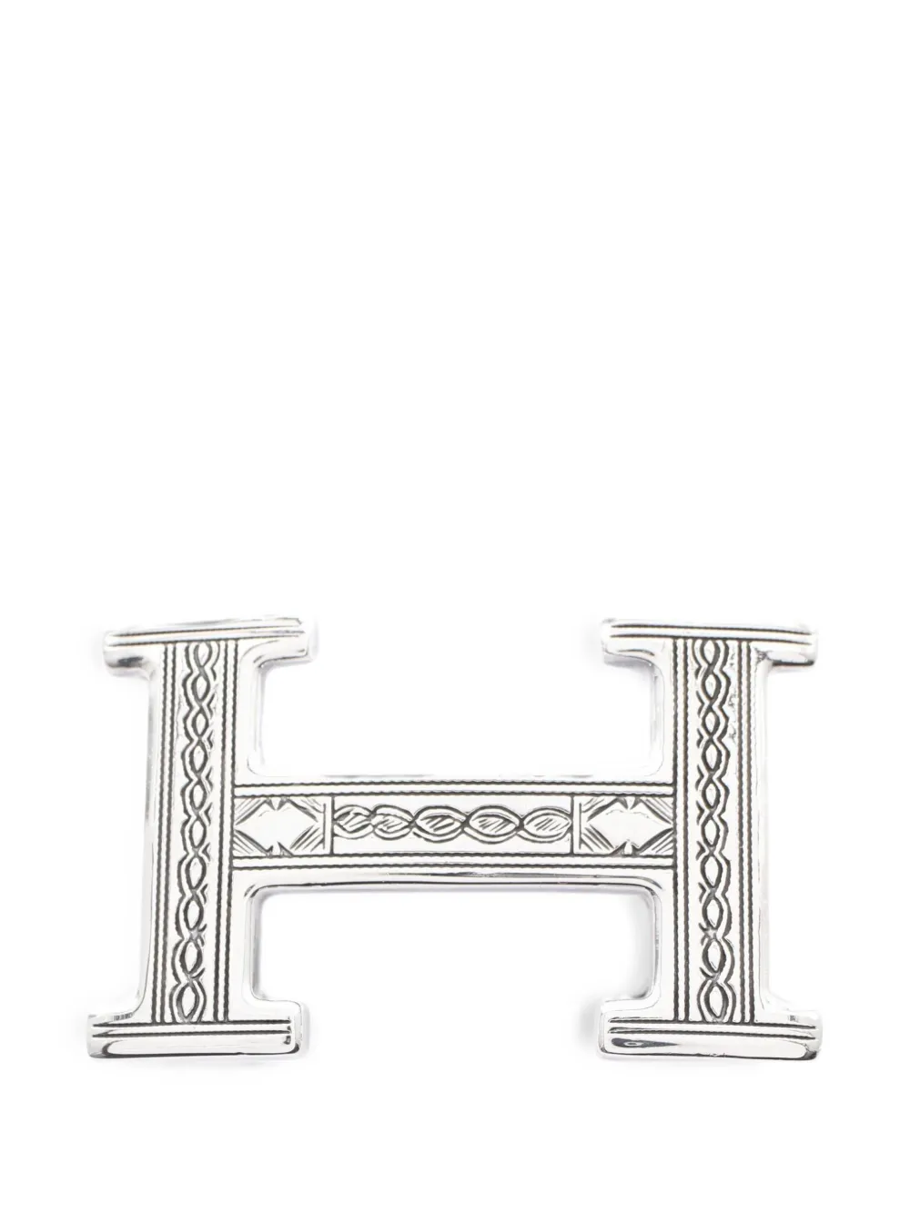Hermès Pre-Owned Tuareg H belt buckle - Argento