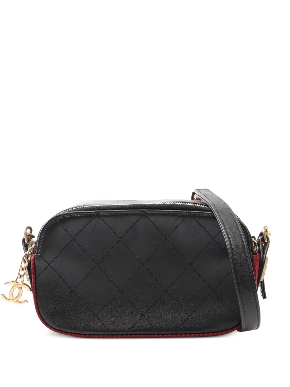 CHANEL Pre-Owned 2018-2019 Matelassé camera bag - Black