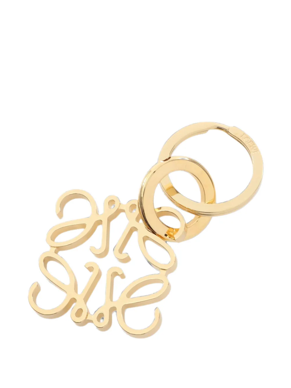 Pre-owned Loewe Anagram Keyring In Gold