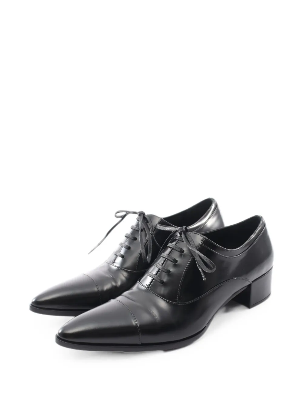 Prada Pre-Owned Oxford-Schuhe mit spitzer Kappe - Schwarz