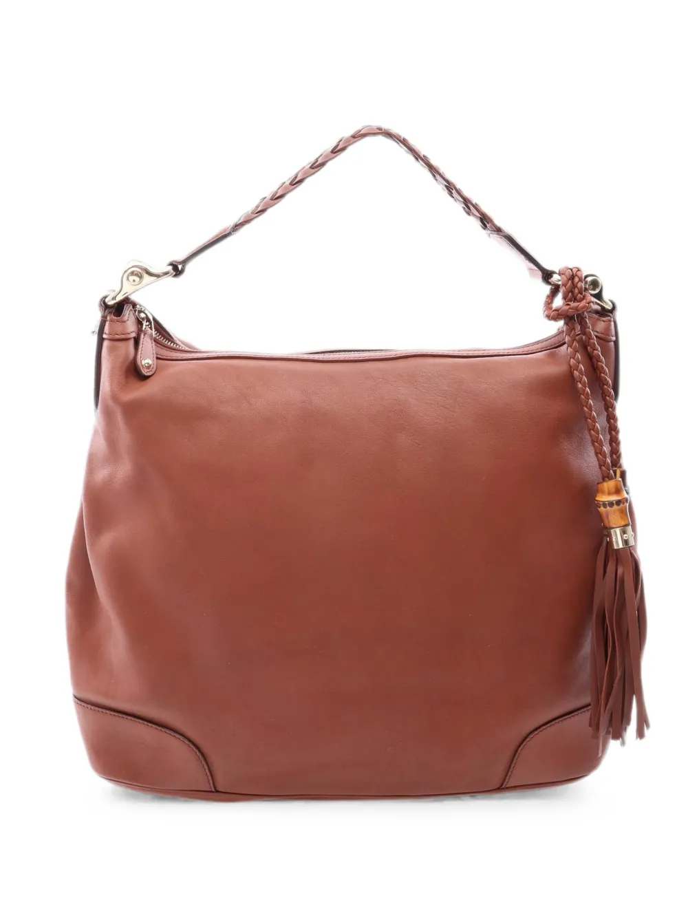 Gucci Pre-Owned Bamboo tassel-detail shoulder bag - Marrone