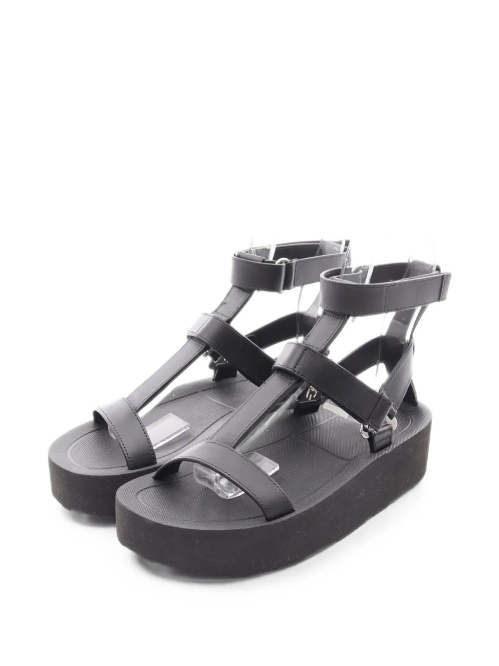 Hermès Pre-Owned Enid H buckle leather sandals - Schwarz