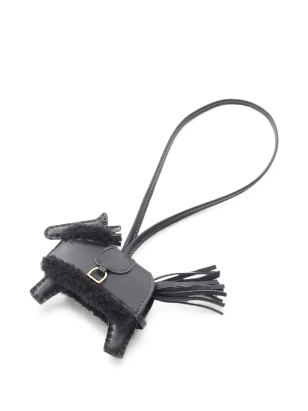 Hermès Pre-Owned Rodeo PM plush bag charm - Schwarz