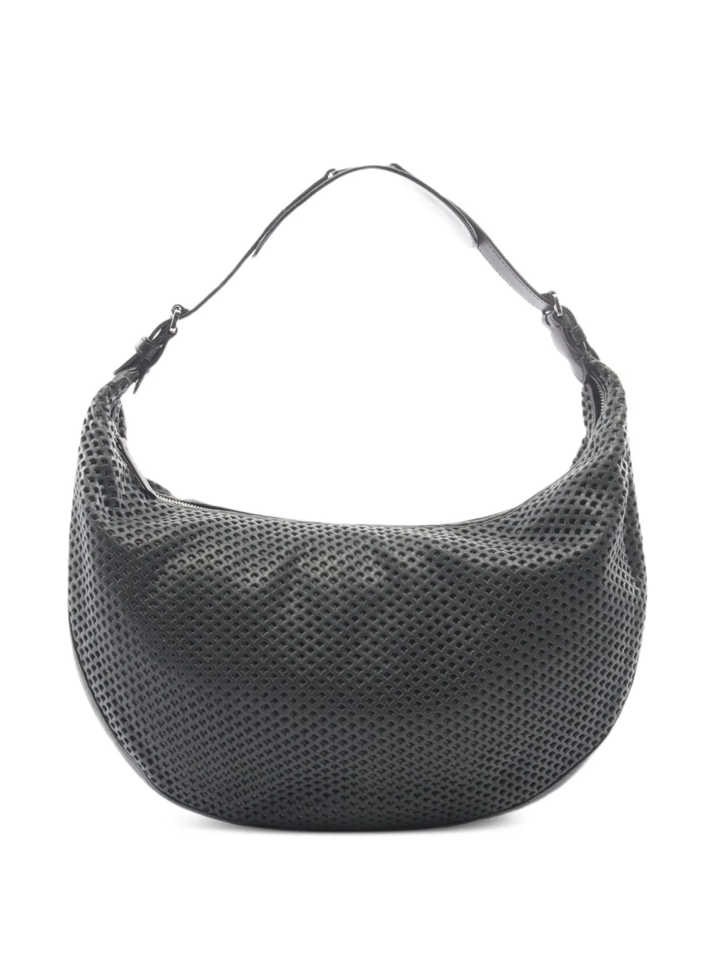 Christian Dior Pre-Owned perforated leather shoulder bag - Black