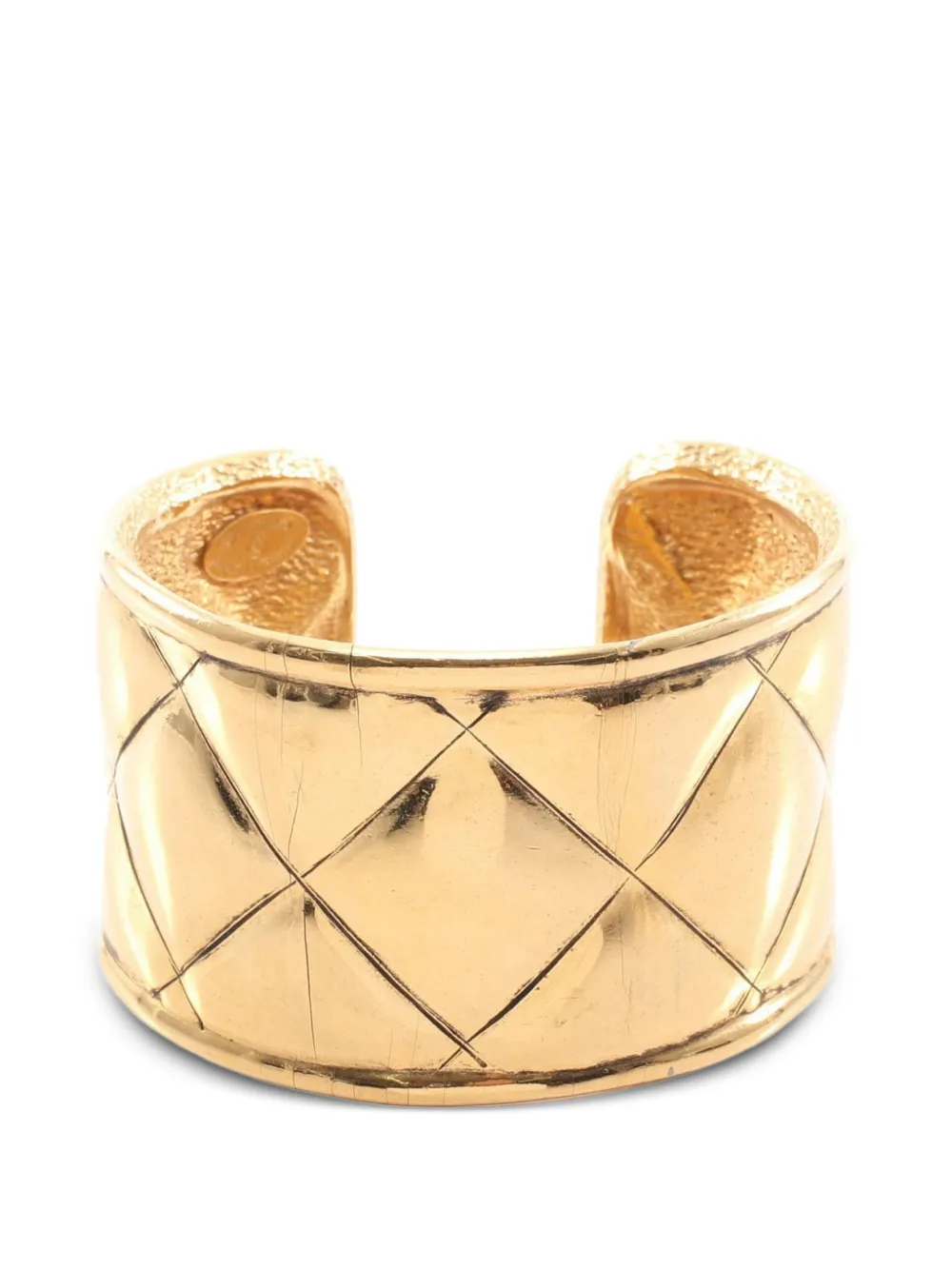 CHANEL Pre-Owned 1986-1988 Matelassé CC bangle - Gold