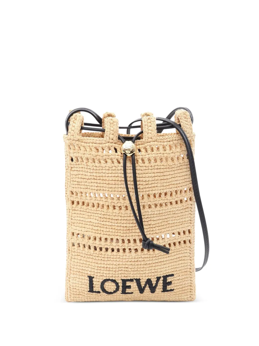 Loewe Pre-Owned x Paula's Ibiza logo-detail shoulder bag - Nude