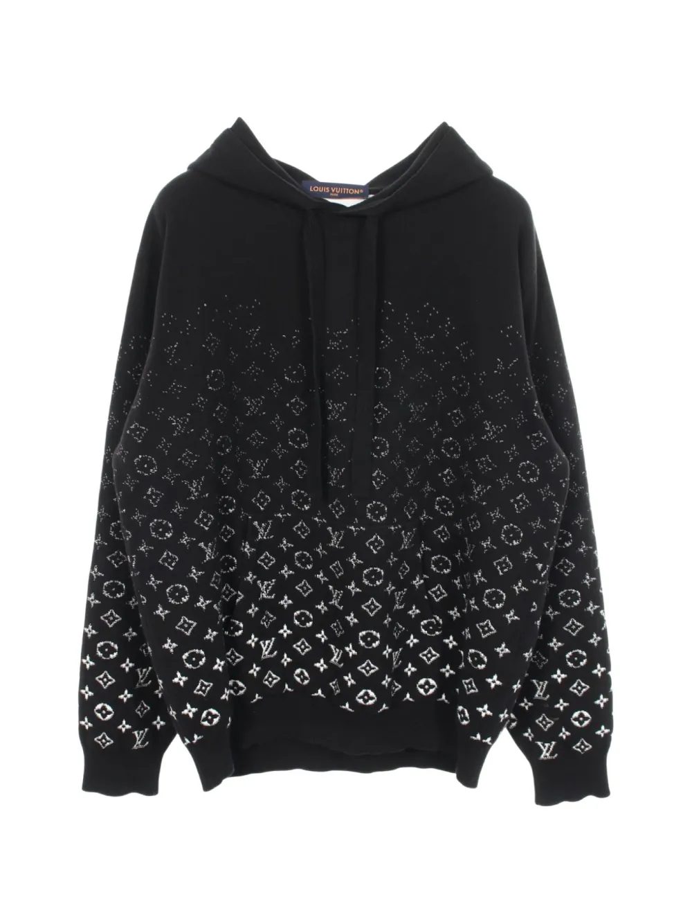 Louis Vuitton Pre-Owned Monogram gradient cotton hoodie - Nero
